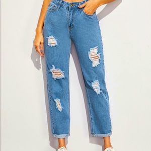 SHEIN high rise mom jean without belt